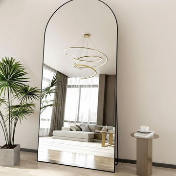 86x40 Arched Full Length Mirror, Floor Mirror with Stand