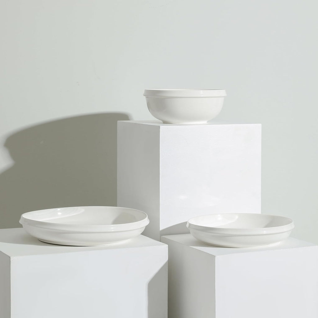 Verso 12-Piece Dinnerware Set Porcelain, White