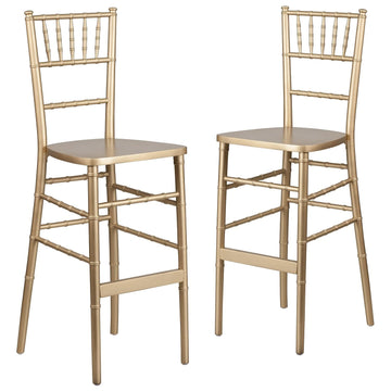 Wood Ballroom Chair, Gold, 2-Pack