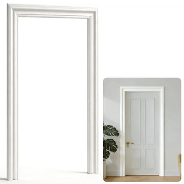 Door Trim Moulding Peel and Stick, 1 Set 2.36 Inch White (32" × 80")