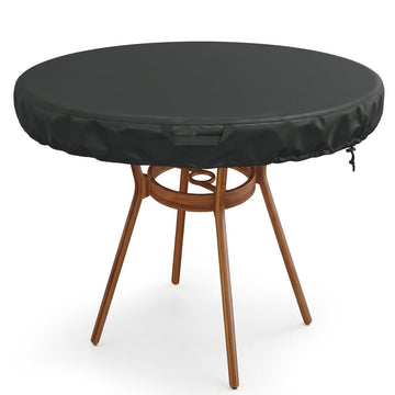 Patio Table Covers, Waterproof Patio Furniture Covers, UV Resistant Outdoor Cover for Table (Round - 25.5" x 5.1")