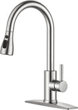Kitchen Faucets with Pull Down Sprayer, Brushed Nickel