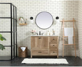 Elegant Decor Soma 42" Aluminum MDF Single Bathroom Vanity in Natural Oak