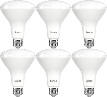 6 Pack BR30 LED Bulbs, High Output 1200 Lumens, Indoor Flood Lights, 11W Equivalent 65W, 3000K Warm, E26 Base
