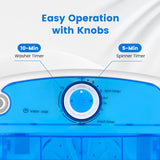 Portable Mini Washing Machine with Spin Dryer, Washing Capacity 5.5lbs, Electric Compact Machines Durable Design