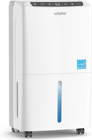 2000 Sq. Ft 34 Pints 2025 Most Efficient Energy Star Dehumidifier for Home and Basement with Auto or Manual Drainage