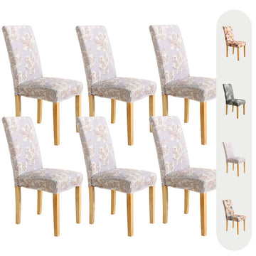 Chair Covers 6 Pack, Stretch Dining Chair Cover, Washable Spandex Kitchen Parsons Chair Slipcovers, Blue Chair Covers