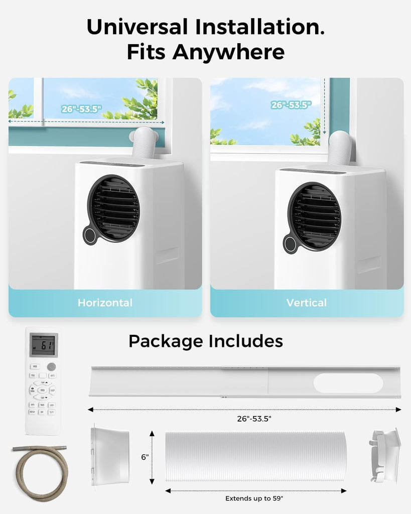 Portable Air Conditioners 16000 BTU 6-in-1 Smart AC Unit with WiFi App for Large Rooms up to 750 Sq. Ft.