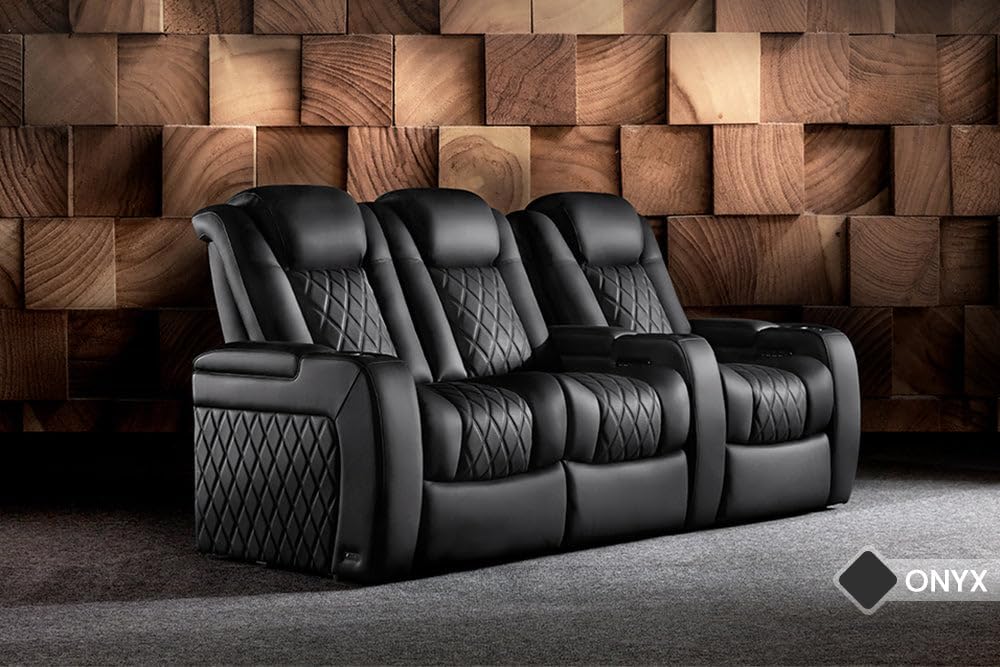Tuscany Home Theater Seating Semi-Aniline Italian Nappa 20000 Leather Ultimate Luxury Heat & Ventilation Power