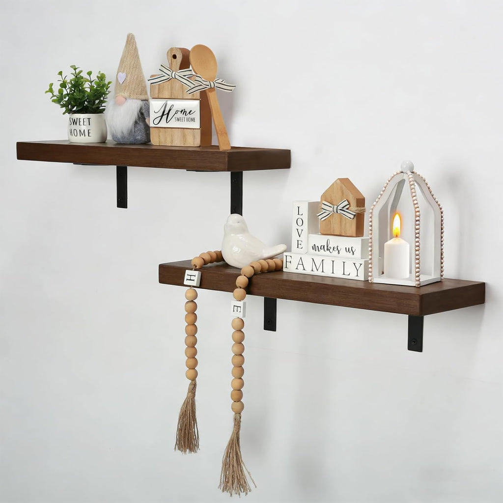 Farmhouse Tiered Tray Decor Set, 8 PCS Rustic Sweet Home Tabletop Decorations with Wooden Signs Lantern Plant Gnome