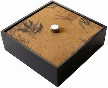 Storage Container Bamboo Leaf Storage Box Decorative Lidded Gift Box Wood Material Refined Look suitable for shelves