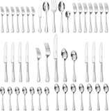 45 Pieces Silverware Set for 8, Premium Stainless Steel Flatware Set with Serving Utensils