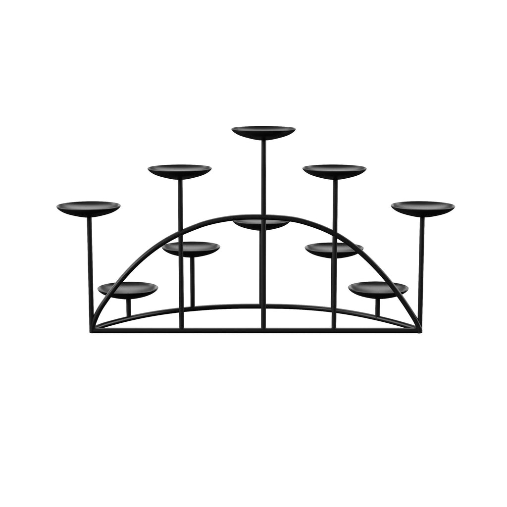 Redway Candelabra - Transitional Design, Black Metal - Fully Assembled - Ideal, Family Room
