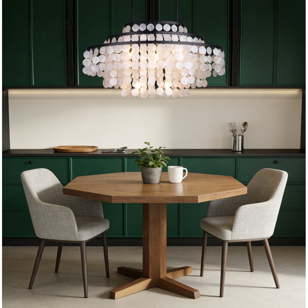 6-Light Dimmable Tiered Chandelier
