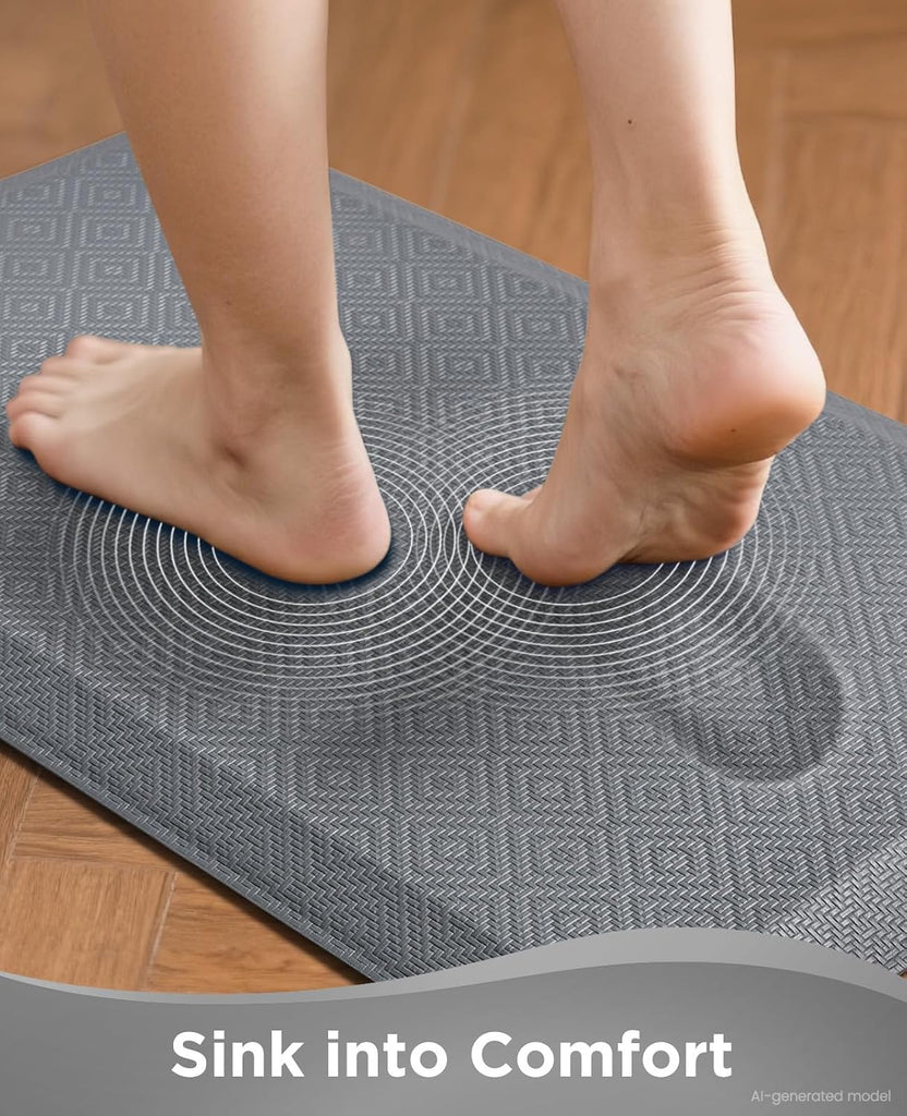 Kitchen Mats for Floor,3/4 inch Thick,17x28 Anti Fatigue Cushioned Mat,Kitchen Rugs,Waterproof,Comfort Ergonomic