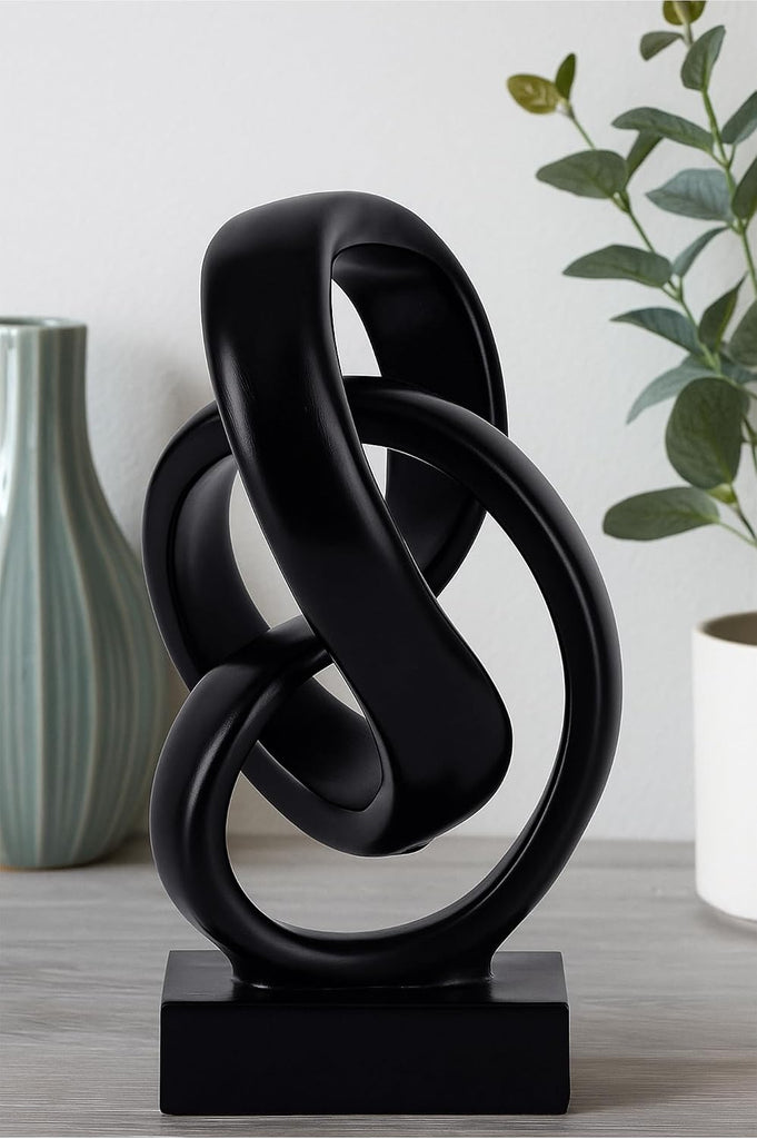 Abstract Knot Sculpture, Artistic Mobius Inspired Resin Decor, Elegant Home and Office Decor, Perfect for Shelves