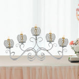 5 Arms Crystal Candle Holder Candlestick Holder CandelabrasDecor Home Tabletop Centerpiece Candle Holder Accessories
