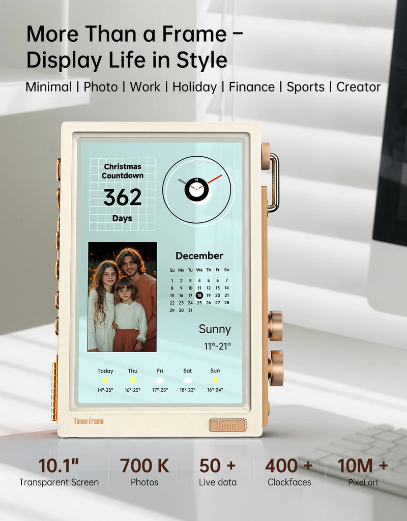 Times Frame 10.1-Inch WiFi Digital Picture Frame & Desk Display