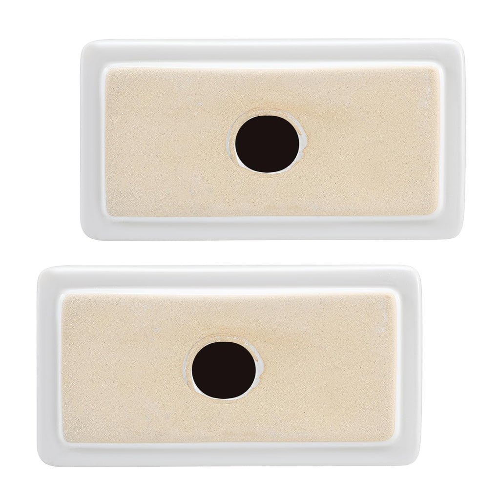 2 Pcs Ceramic Towel Bar Bracket Holder, Chalk White