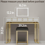 Lighted Makeup Mirror 16.3"x12.6", Hollywood Vanity Mirror with 10X Magnifier, 3 Color LED Lighting Modes, Smart Touch