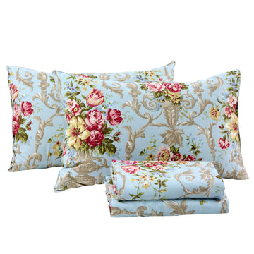 Shabby Floral Bedding Elegant Peony Sheets Set Luxury Bedding Collections 800 Thread Count 100% Egyptian Cotton Deep