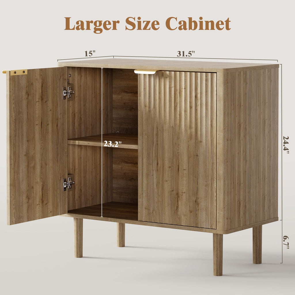 Sideboard Buffet Cabinet with Storage 31.5"(2pcs) Oak
