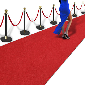 3ft x 30ft Extra Thick Red Carpet Runner for Party & Hollywood, Festival Celebration, Wedding, Graduation Ceremony