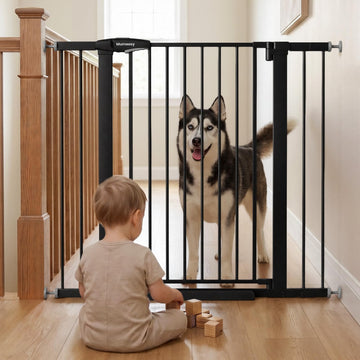 36" Extra Tall Baby Gate for Stairs, 29.7-43" Auto Close Dog Gate