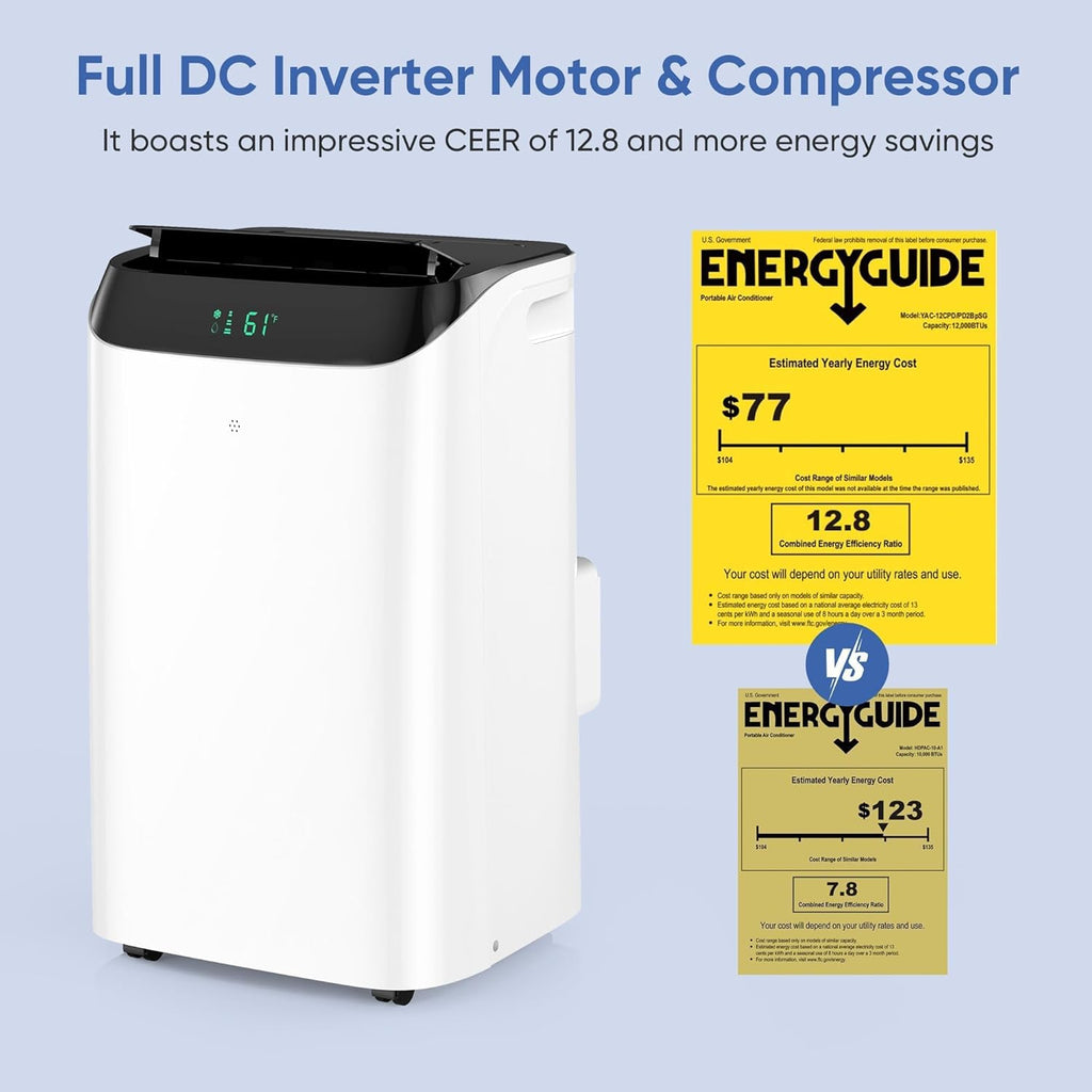 16,000 BTU Inverter Portable Air Conditioner with Remote