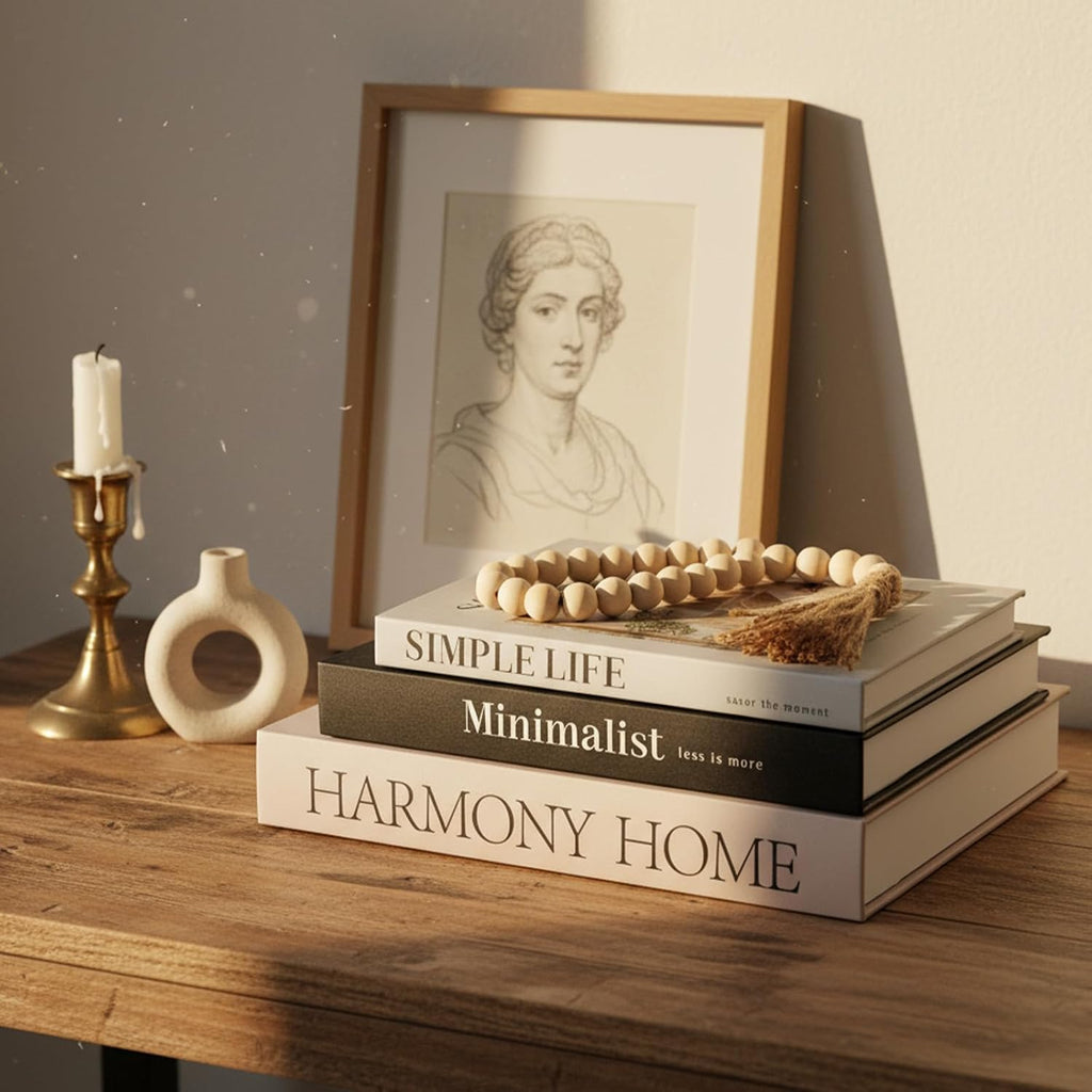 Beautiful Coffee Table Books, Neutral Fashion Decorative Books Bookshelf, Modern Room Decor Aesthetic, Fake Faux Book - Set of 3