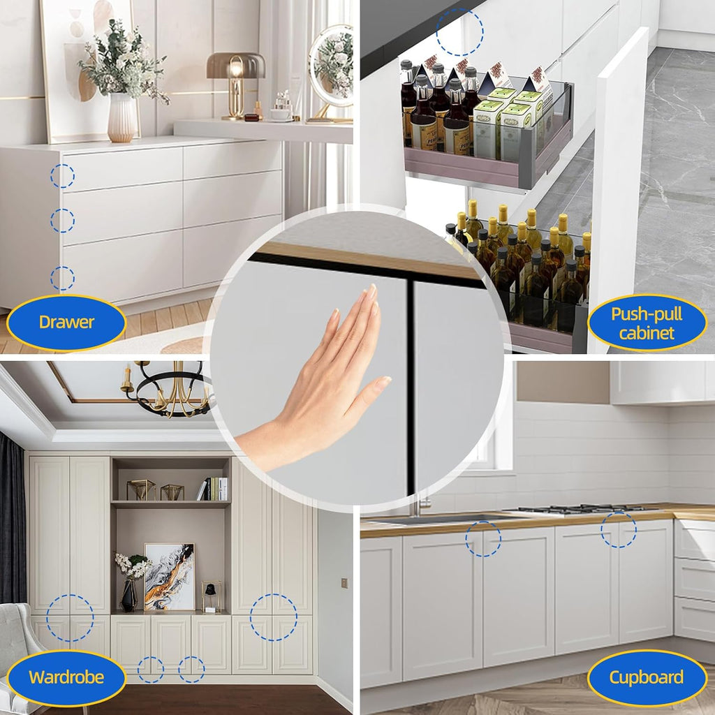 Touch Latch Heavy Duty Push Open Cabinet Hardware Magnetic Push Spring Latch for Large Door Release Latch Pop up Hidden