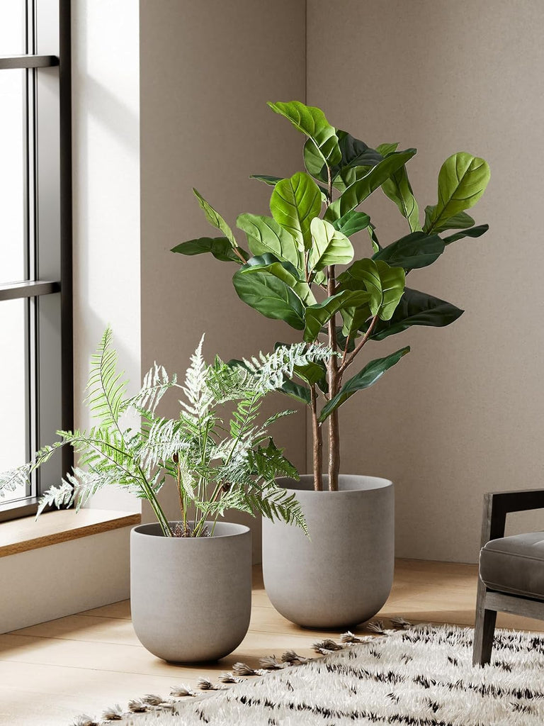 12 Inch Pots for Plants, Ceramic Large Planters for Indoor Plants, Indoor Plant Pots Garden Patio Office, Planter