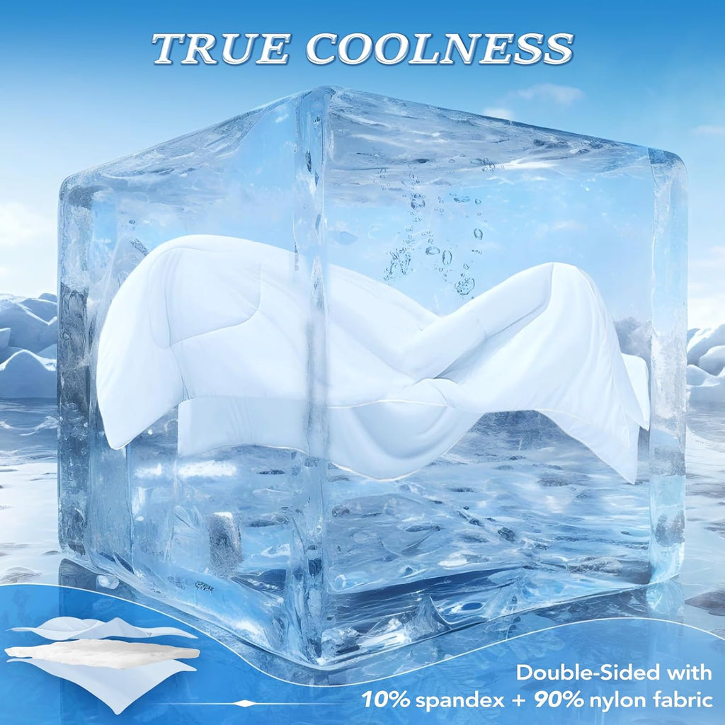 Cooling Comforter Queen - Cooling Blanket for Hot Sleepers and Night Sweats, Q-Max>0.45 Double-Sided Silky Cooling