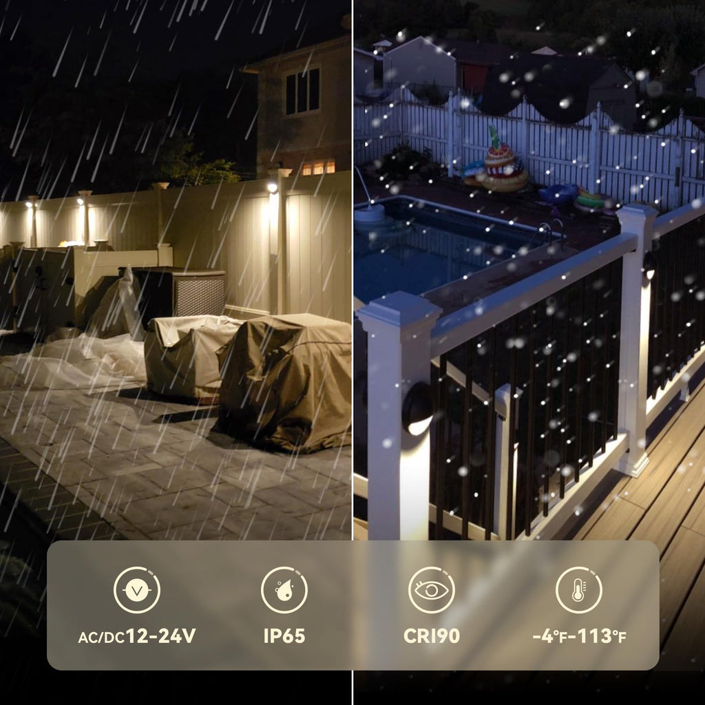 5CCT 3.74inch Low Voltage LED Deck Lights, Black