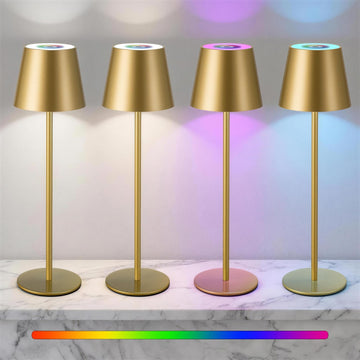 4 Pack Cordless Table Lamp Rechargeable Gold