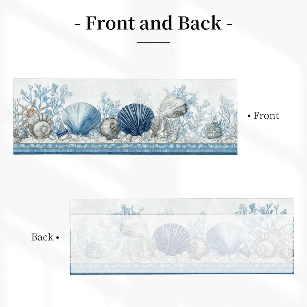Beach Valance Curtain Window Valance Treatment Decor Small Window Curtains for Bedroom Kitchen Bathroom Living Room 1