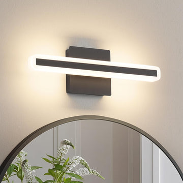 Black Vanity Lights , 5CCT Dimmable Bathroom Light Fixtures Over Mirror, Modern LED Vanity Light Bar Above Mirror