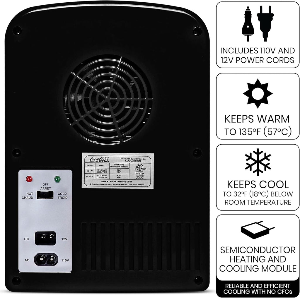 Zero Mini Fridge - Refrigerator for Bedroom Office, Portable Table Top Beverage Cooler, 12V 110V Refrigerador For