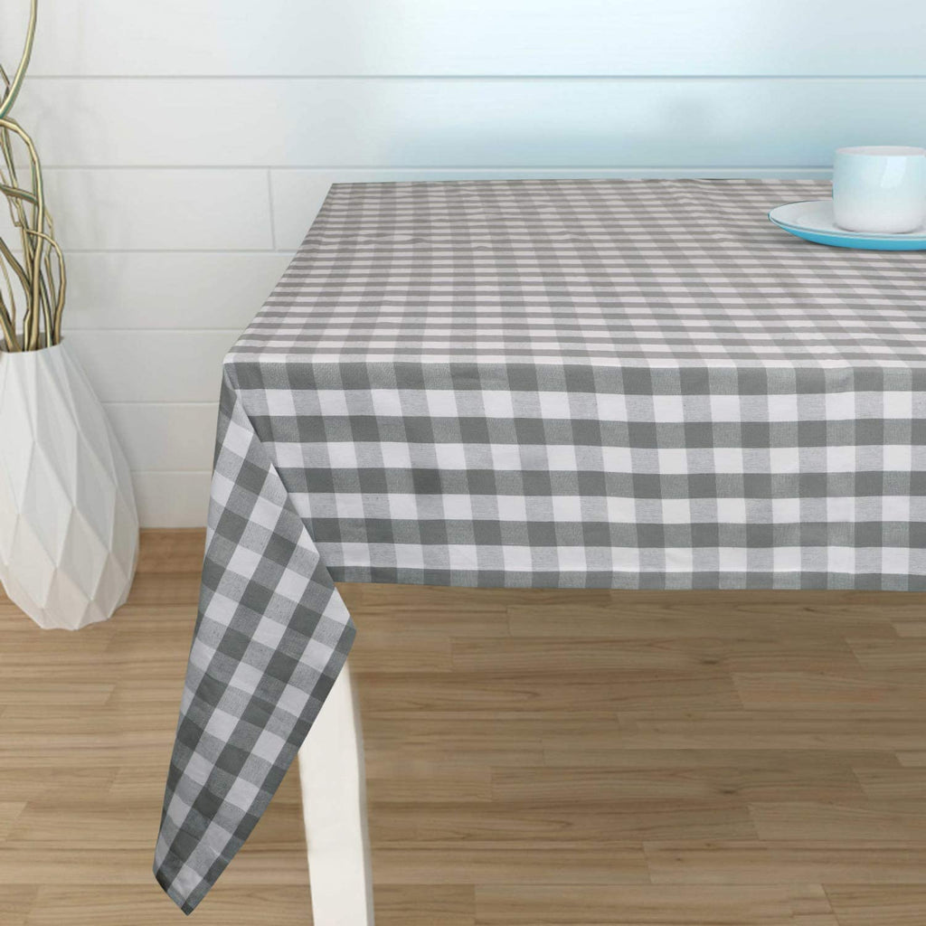 Tablecloth Cotton Tabletop 60x84 (6-8 Seats) Grey Checks