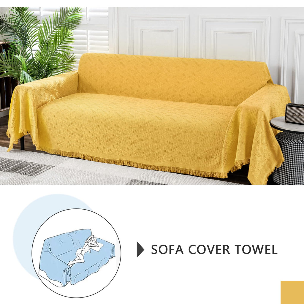 Orange Couch Cover Sofa Slipcover Sofa Cover Couch Protector Covers for Sectional Sofa Washable Soft Cotton Blend