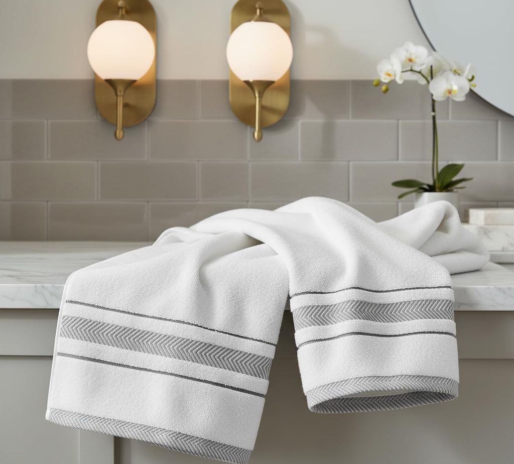 Bath Towels Set - Luxury 6-Piece Cotton Towels, Soft Absorbent & Quick Dry, 600 GSM Bath Towels Spa Quality