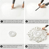 28 Inch Large Ceiling Medallion for Chandelier, French Victorian PU Ceiling Medallion Combination Decorative