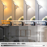 Floor Lamp-42W/4200LM Super Bright Floor Lamp,Dimmable 2-in-1 LED Floor Lamp