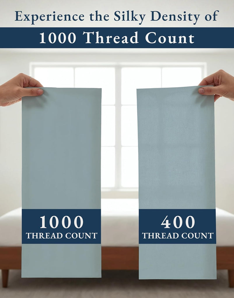 King Sheets 1000 Thread Count 100% Egyptian Cotton - French Blue