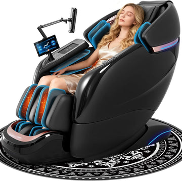 Massage Chair Full Body, 2026 Zero Gravity SL-Track Shiatsu Massage Chairs Recliner with AI Voice, LED Backlight