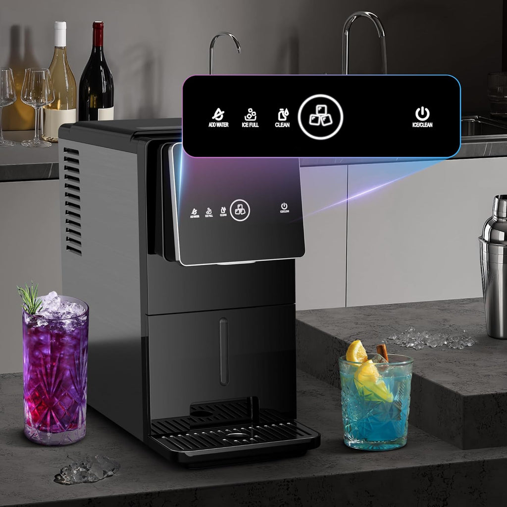 Countertop Nugget Ice Maker, 33LBS/24H, Soft Chewable Ice, One-Click, One-Touch Automatic Ice Dispensing