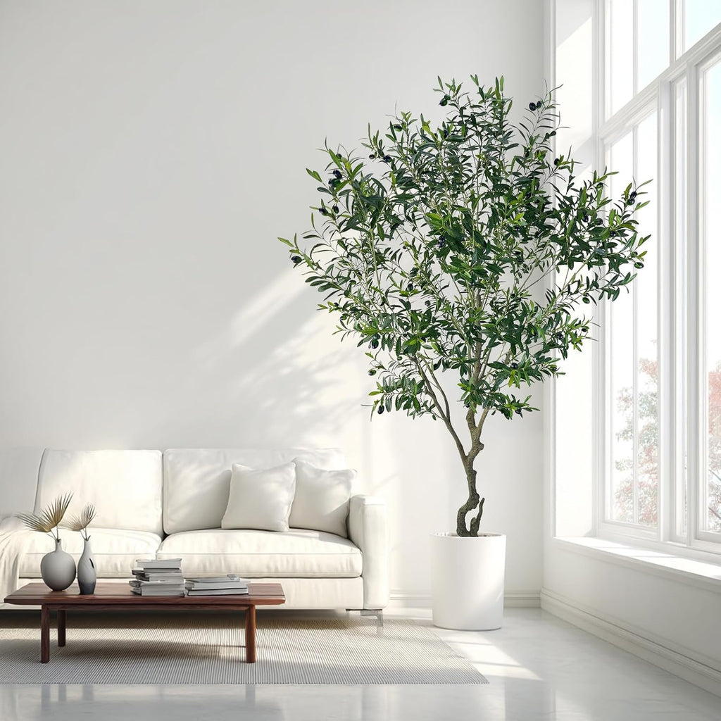 8ft Artificial Olive Tree Potted Plant