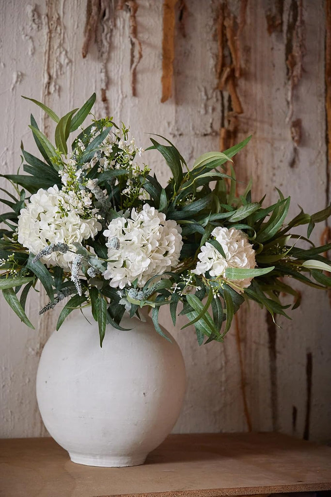 Artificial Flowers with Greenery Stems Faux Plants Indoor Branches for Tall Vase Ultra-Realistic, 13 Pcs Wedding