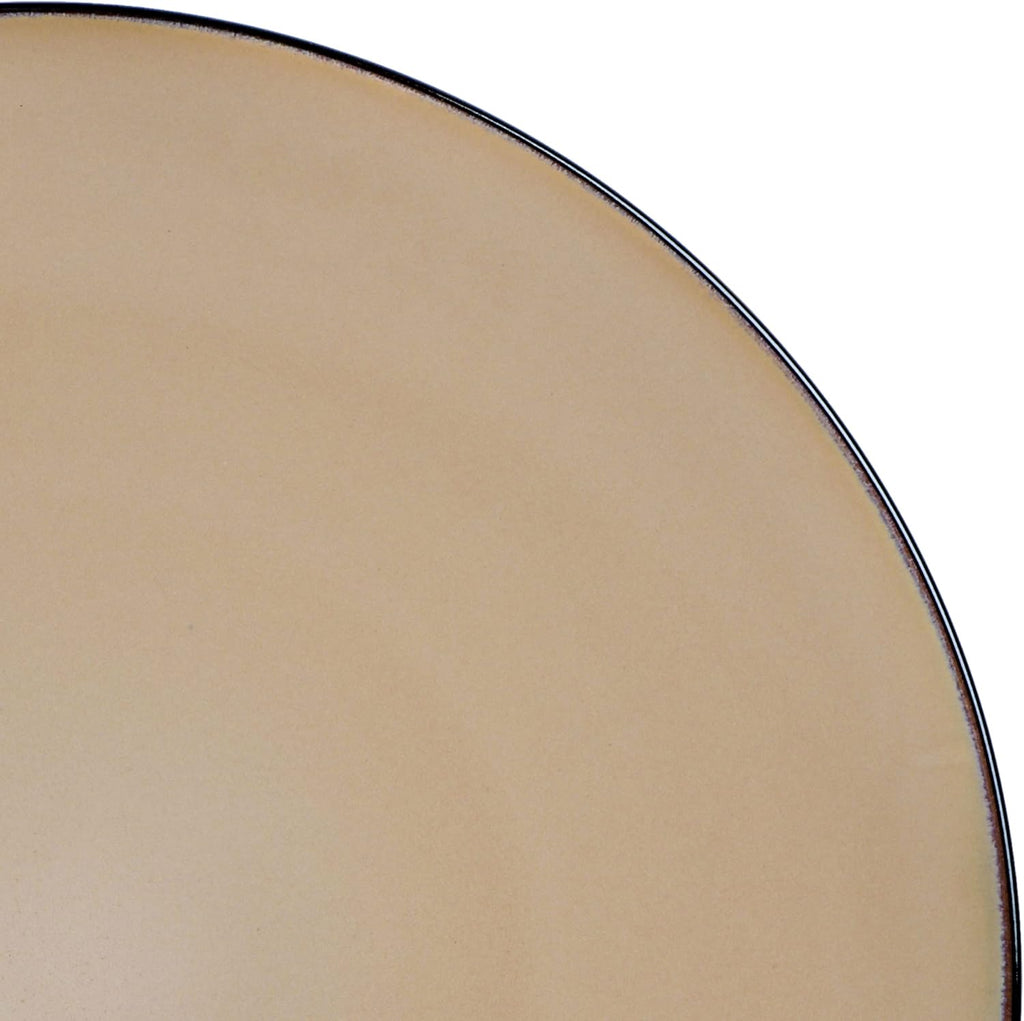 Soho Lounge 16-Piece Round Reactive Glaze Stoneware Dinnerware Set, Service for 4 - Taupe Plates and Bowls