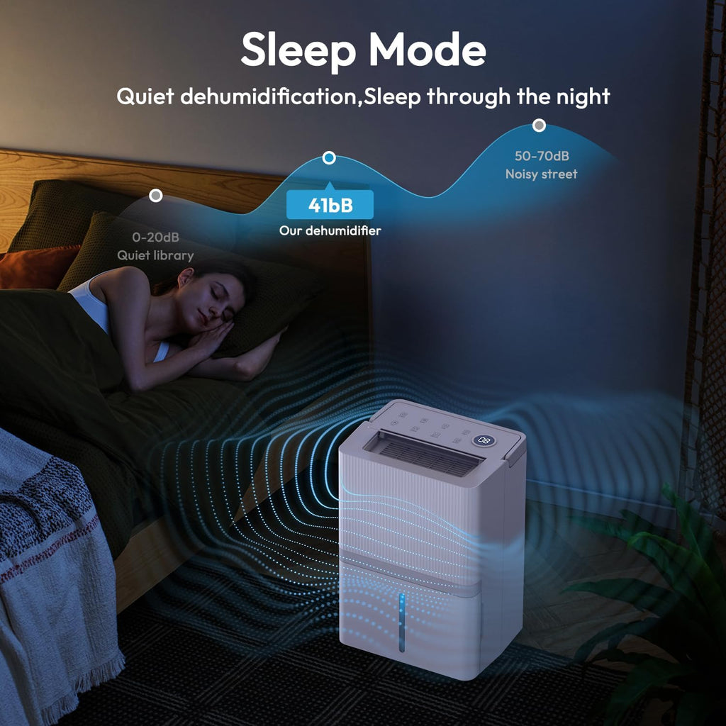 5000 Sq.Ft Dehumidifier for Basement and Home, 75 Pints Dehumidifier with Drain Hose, Smart Humidity Control, 24H